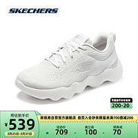 斯凯奇Skechers女子休闲透气绑带健步鞋216404 白色/WHT(女) 38