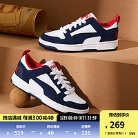 PUMA 彪马 官方 新款男女同款情侣经典休闲鞋 REBOUND 370539 白-粗呢蓝-鲜红色-05 45