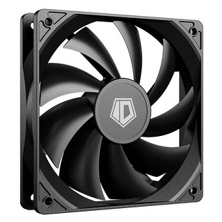 ID-COOLING 12CM机箱风扇 黑色无光 DC低噪调速 液压轴承 适用电脑主机CPU风冷散热器改装 FL-12025K