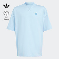 adidas 阿迪达斯 运动上衣短袖T恤男大童阿迪达斯三叶草IP3069 粉蓝 158CM