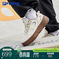 FILA 斐乐 FUSION斐乐潮牌女鞋RAPTURE专业滑板鞋2024夏时尚休闲鞋 白天鹅灰-WS 38.5