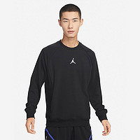 NIKE 耐克 Jordan 经典飞人logo印花圆领套头长袖针织衫 男款 黑色 DV1287-010