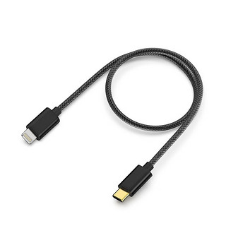 飞傲（FiiO）LT-LT4 播放器耳放小尾巴iPhone平果Lightning转Type-C解码线 黑色(线长50cm，金属接头+无氧铜线芯)