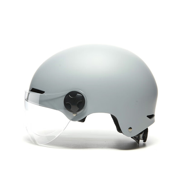 yamaha雅马哈电动车轻便头盔3c认证通风透气帽男女半盔秋 磨砂黑