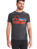 Marmot 土拨鼠 男式海岸短袖 T 恤,炭灰色,L 码