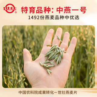 世壮中国农科院营养早餐冲饮谷物纯燕麦片快煮无糖精食品需煮型350g*4