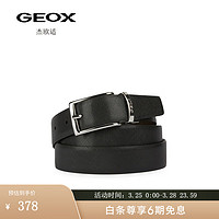 GEOX 杰欧适 服饰配件秋冬纯色皮革腰带皮带U35K5A 黑色/咖啡色C0630 110cm