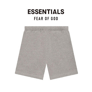 FEAR OF GOD ESSENTIALS 植绒LOGO系列棉质短裤CLASSIC美式高街潮牌经典简约大气时尚 深燕麦色 XS