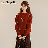 La Chapelle 女士圆领宽松显瘦长袖百搭上衣