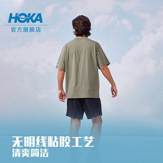 HOKA ONE ONE男女款夏季运动短袖T恤OUTDOOR SS TOP CHN户外亲肤 苔痕绿 M