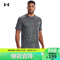 安德玛 UNDERARMOUR）春夏Tech 2.0 Tiger男子训练运动短袖T恤1377843 黑色001 L