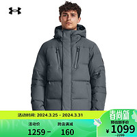 安德玛 UNDERARMOUR）秋冬ColdGear男子短款训练运动羽绒服1378830 灰色002 L