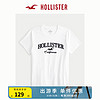 HOLLISTER24春夏美式宽松棉质圆领短袖图案T恤 女 KI357-3210 白色 XS (160/84A)