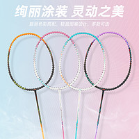 LI-NING 李宁 官网正品李宁羽毛球拍专业碳纤维双拍耐用型单双拍学生羽毛球套装