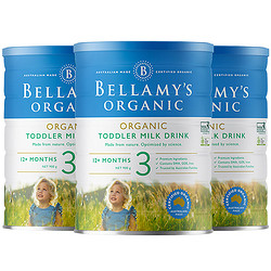 BELLAMY'S 贝拉米 原装进口澳洲Bellamy’s贝拉米婴幼儿有机奶粉3段 (1-3岁)宝宝配方奶粉900g