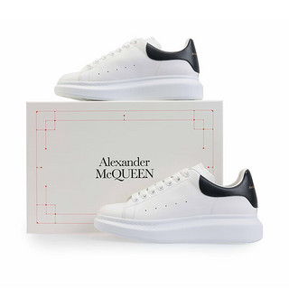 ALEXANDER MCQUEEN 亚历山大麦昆（Alexander McQueen） 小白鞋男士休闲运动鞋板鞋系带增高鞋 9061-黑尾 42