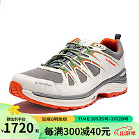 LOWA 德国越野跑鞋户外防水低帮鞋运动鞋INNOX EVO GTX 男款 L310611 灰白色/铁锈红色 41