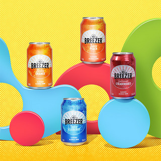 BREEZER 冰锐 百加得冰锐预调鸡尾酒微醺果酒伏特加果酒6罐