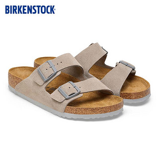 BIRKENSTOCK勃肯软木拖鞋女款双带拖鞋Arizona系列 灰色/石头灰窄版1027687 39