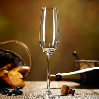 DELISOGA 欧式香槟杯6只套装创意水晶玻璃酒杯高脚杯一对起泡酒杯手工甜酒 2只-旋律杯200ML【笛型】