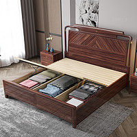 UVANART 优梵艺术 Lamoo·在下/新中式大床家用主卧轻奢简约双人床小户型实木床B631