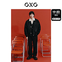 GXG 男装 新年系列龙纹满印提花复古棒球夹克男时尚棒球服24春新品