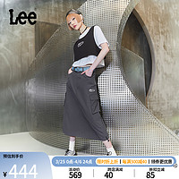 Lee24春夏灰色女尼龙降落伞半身裙潮流LWB008212202-353 灰色 XS
