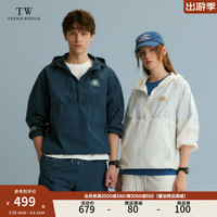 Teenie Weenie Men小熊男装防晒外套2024春夏季休闲潮流宽松夹克男 蓝色 180/XL