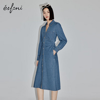 伊芙丽（eifini）伊芙丽连衣裙1F2290471 牛仔蓝 160/84A/M