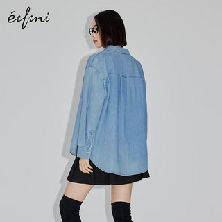 伊芙丽（eifini）伊芙丽衬衫1F2220351 牛仔蓝 160/84A/M