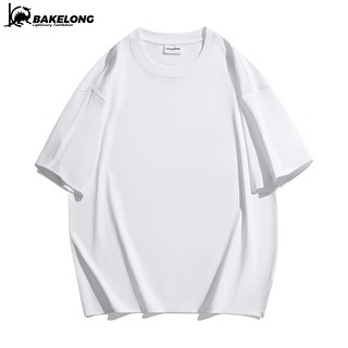 巴克龙（bakeLong）短袖T恤350克7A级抗菌防虫螨装纯色杜邦SORONA 白色 3XL