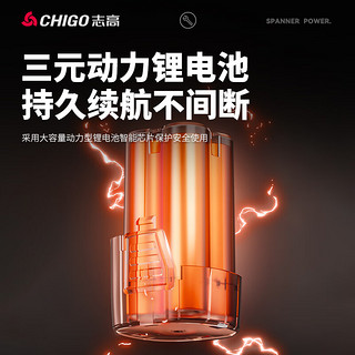 志高（CHIGO）无刷起子机锂电充电钻起拧手电钻扳手电动螺丝刀电动工具批头 16.8V无刷起子机两电一充+配件