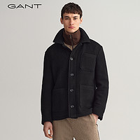 GANT 甘特 新款男士时尚复古休闲短款羊毛大衣外套|7706207