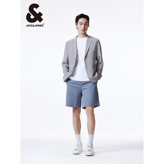 杰克·琼斯（JACK&JONES）夏季修身版型平驳领领型清爽透气面料男士休闲西服男装224208003 E51灰色 常规 E51灰色 185/104A/XL