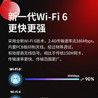 MERCURY 水星网络 水星免驱动usb无线网卡 台式机电脑主机外置随身wifi接收器 5g双频千兆高速接口wifi6家用路由器网络信号上网