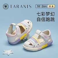 TARANIS 泰兰尼斯 夏季新款女宝宝凉鞋彩色卡通包头防踢防撞软底婴童学步鞋