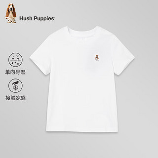 暇步士（Hush Puppies）童装儿童2024春夏男女童款短袖百搭凉感舒适 松叶绿 170cm