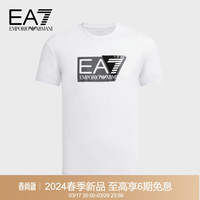 阿玛尼EMPORIO ARMANI24早春EA7男装短袖圆领印花运动T恤