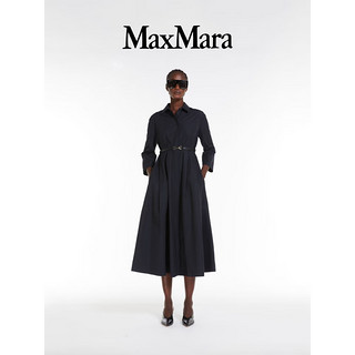 Max Mara MaxMara 2024春夏女装棉质混纺法兰绒衬衫连衣裙9221084106 靛蓝色 38