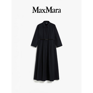 Max Mara MaxMara 2024春夏女装棉质混纺法兰绒衬衫连衣裙9221084106 靛蓝色 38