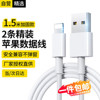 STIGER 斯泰克 苹果数据线适用iPhone14/13/12ProMax/11/Xs/XR/8手机平板iPad车载USB充电器线1.5米