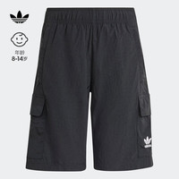 adidas工装风舒适运动短裤男大童儿童夏季新款阿迪达斯官方三叶草 黑色 1