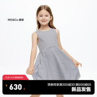 little MO&Co.little moco童装24夏装女童格纹无袖背心连衣裙KBD2DRST12 黑白格色 110/52