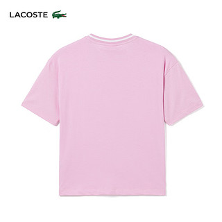 LACOSTE法国鳄鱼童装24夏季趣味百搭短袖T恤TJ7659 IU9/粉色 10A