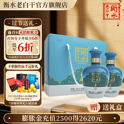 衡水老白干 手酿52度  白酒  500ml*2 礼盒装 过节送礼   纯粮酿造白酒 52%vol 500mL 2瓶