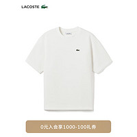 LACOSTE法国鳄鱼女装24年宽松休闲短袖T恤TF7301 70V/米白色 34 155