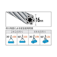 TRUSCO 中山 日本直邮TRUSCO钢丝绳吊索具TWD-16S4