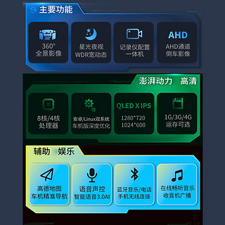 智联腾众 适用大众360全景影像系统车机导航一体机倒车影像四路行车记录仪 10-16款途观 X8A-4G版4+64G+360全景影像系统