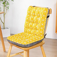 板谷山 加厚餐椅坐垫屁垫办公椅子靠背一体座垫靠垫学生椅垫四季通用黄色
