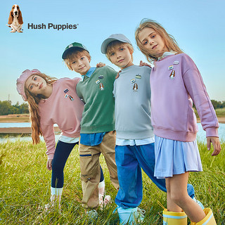 暇步士（Hush Puppies）童装儿童男童女童套头卫衣2024春季舒适柔软时尚卫衣 暖卡其 130cm